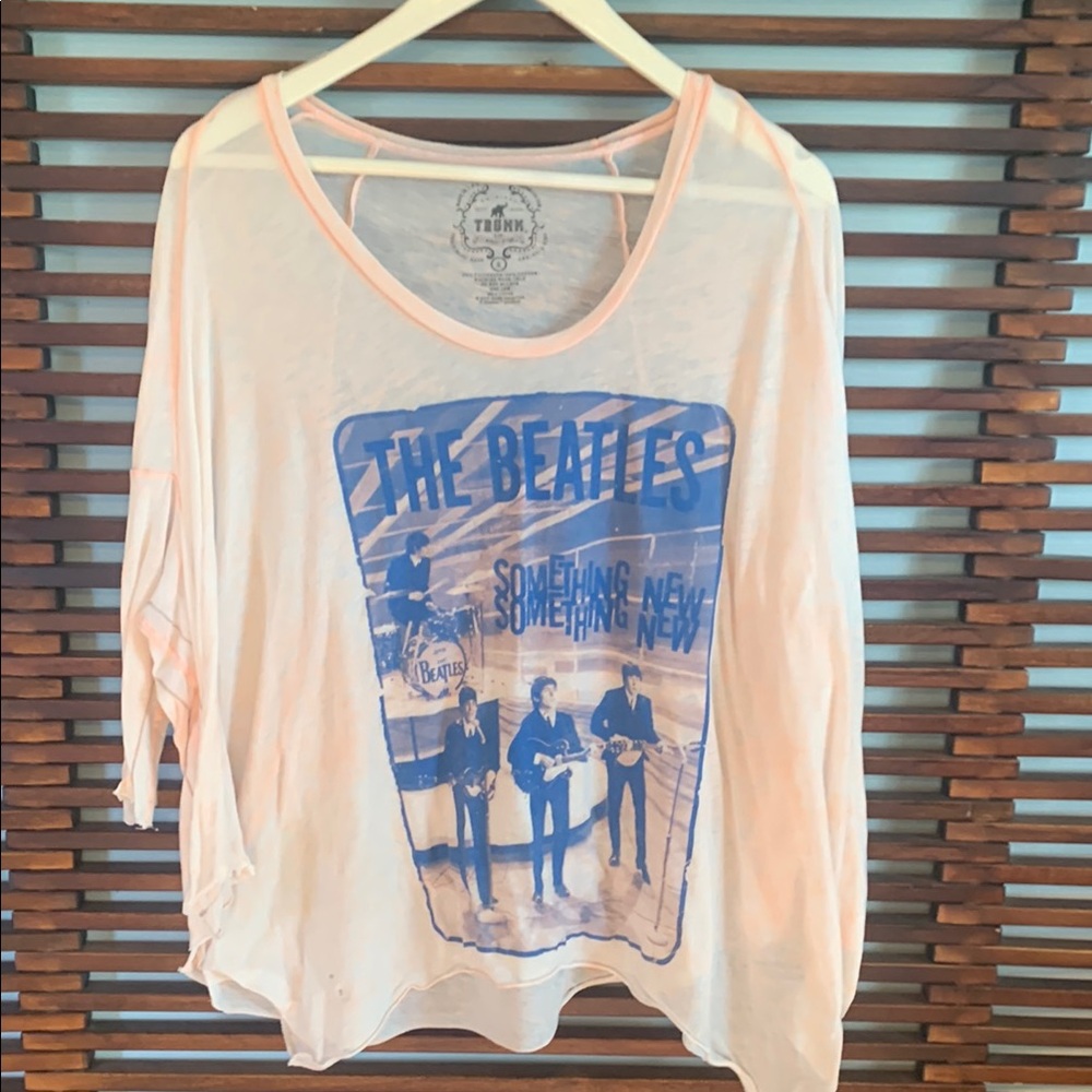 Trunk Ltd. The Beatles Graphic Tee in Light Peach